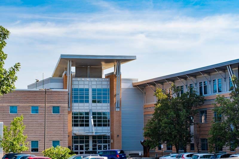 A picture of the front of the Community Health Facility.